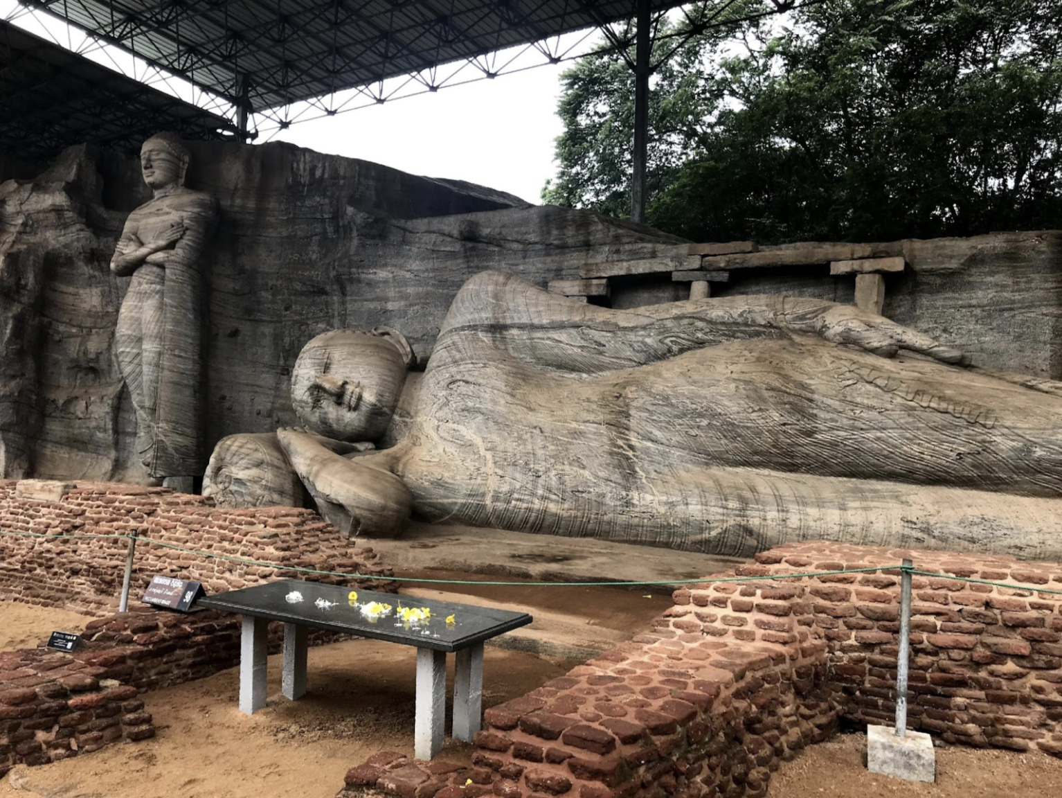 Image of reclining buddha statue outdoors
