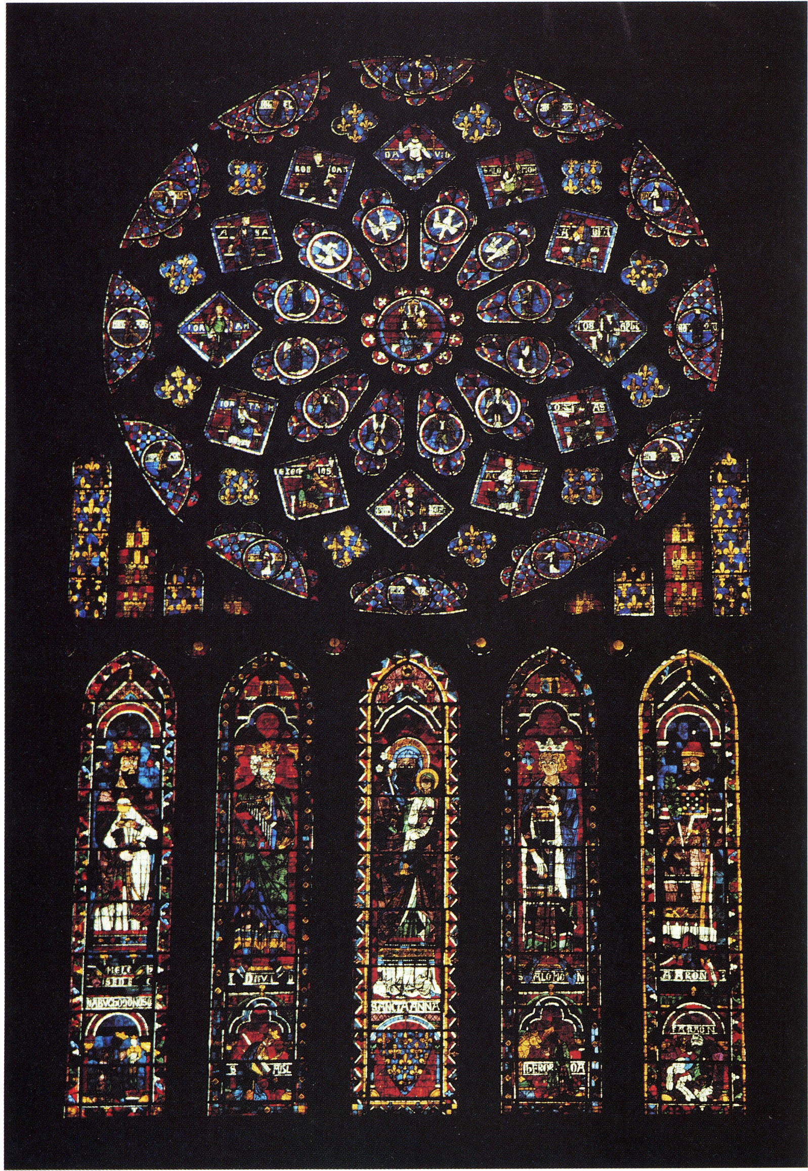 rosette window at Chartres cathedral