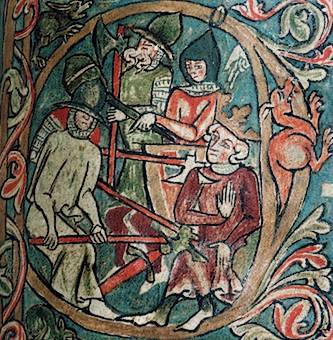 images from the Flateyjarbók manuscript (GKS 1005), ca. 1390 AD