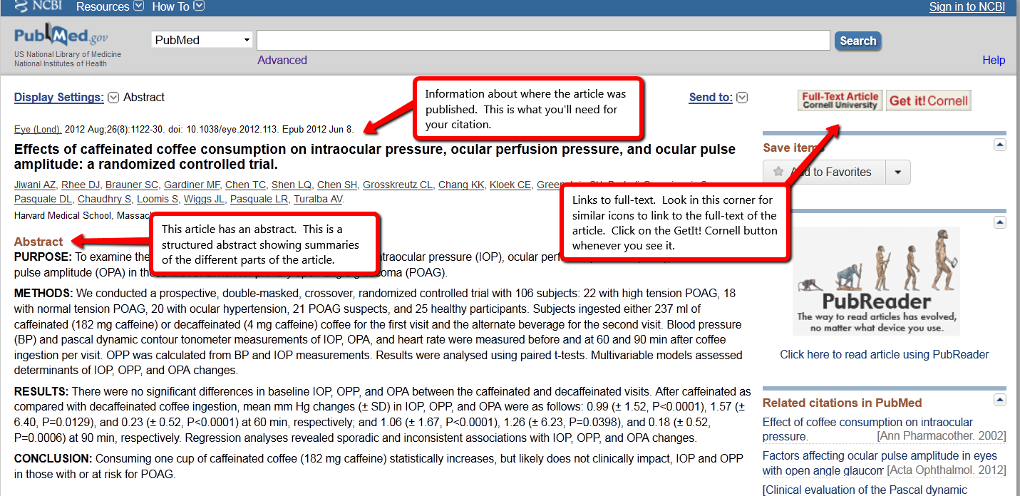 how to find research articles on pubmed